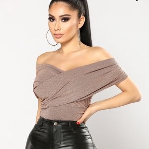 Fashion Nova Ex Sir Bodysuit Color: Rose Gold
